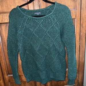 American Eagle Outfitters Teal Crew Neck Sweater